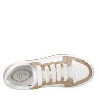 Sneakers in pelle e strass 