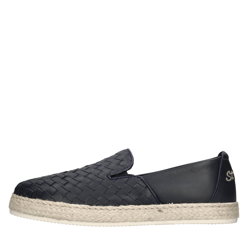 Mocassini espadrillas in pelle e rafia 