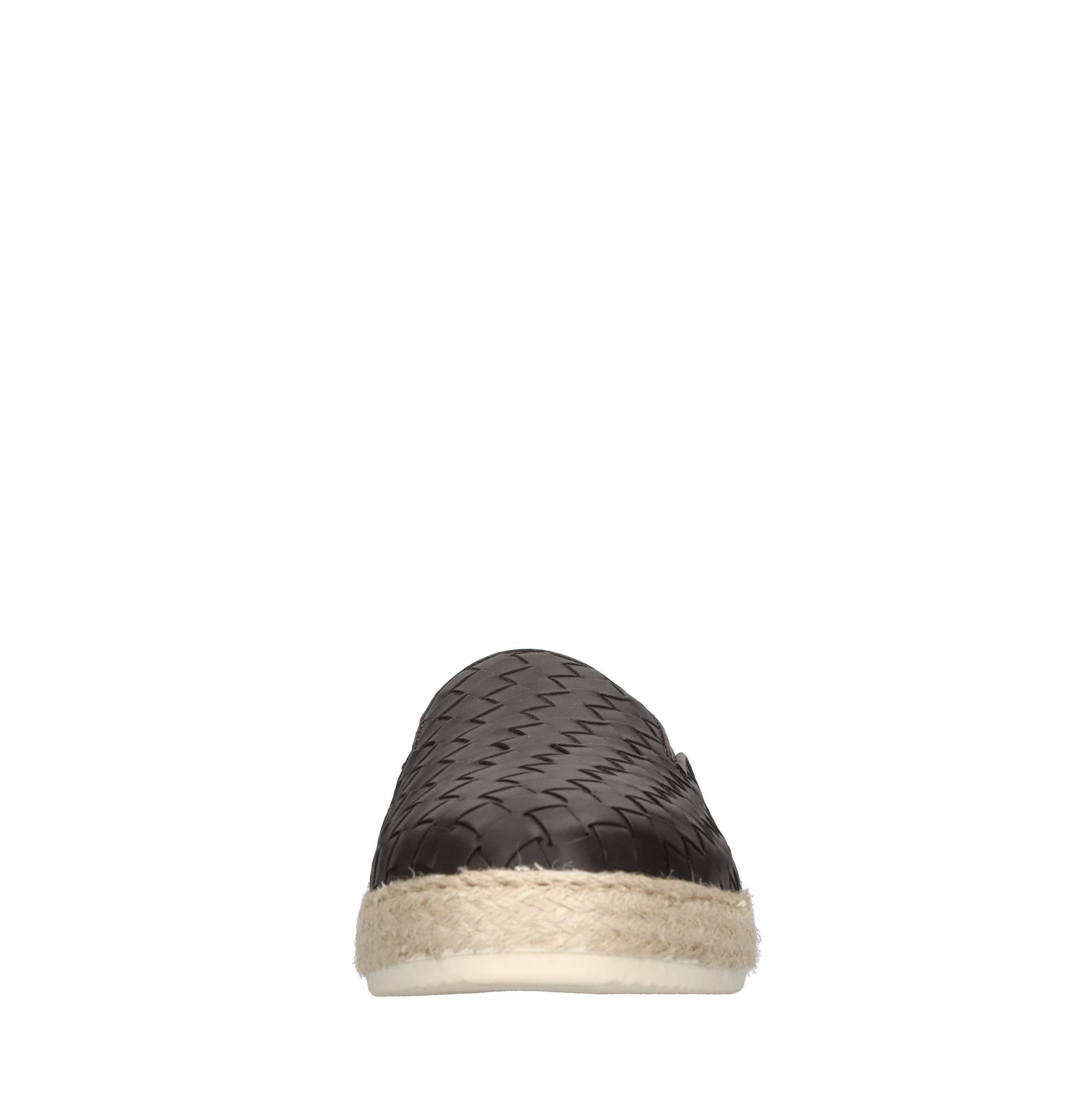Mocassini espadrillas in pelle e rafia 