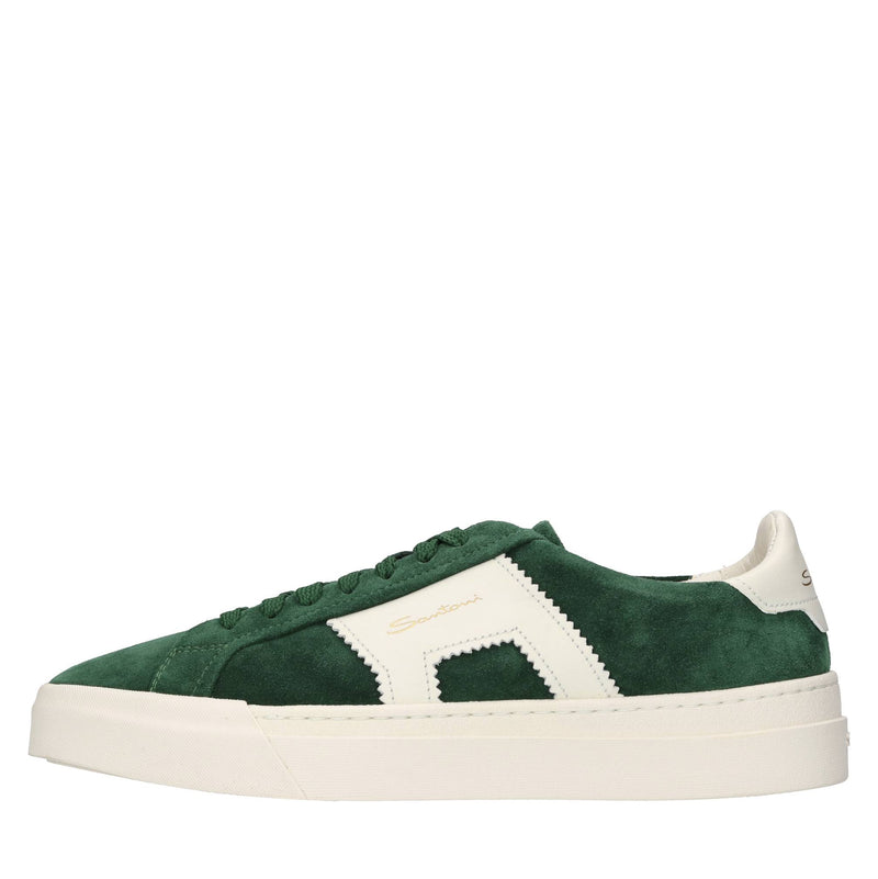 Sneakers in camoscio e pelle 