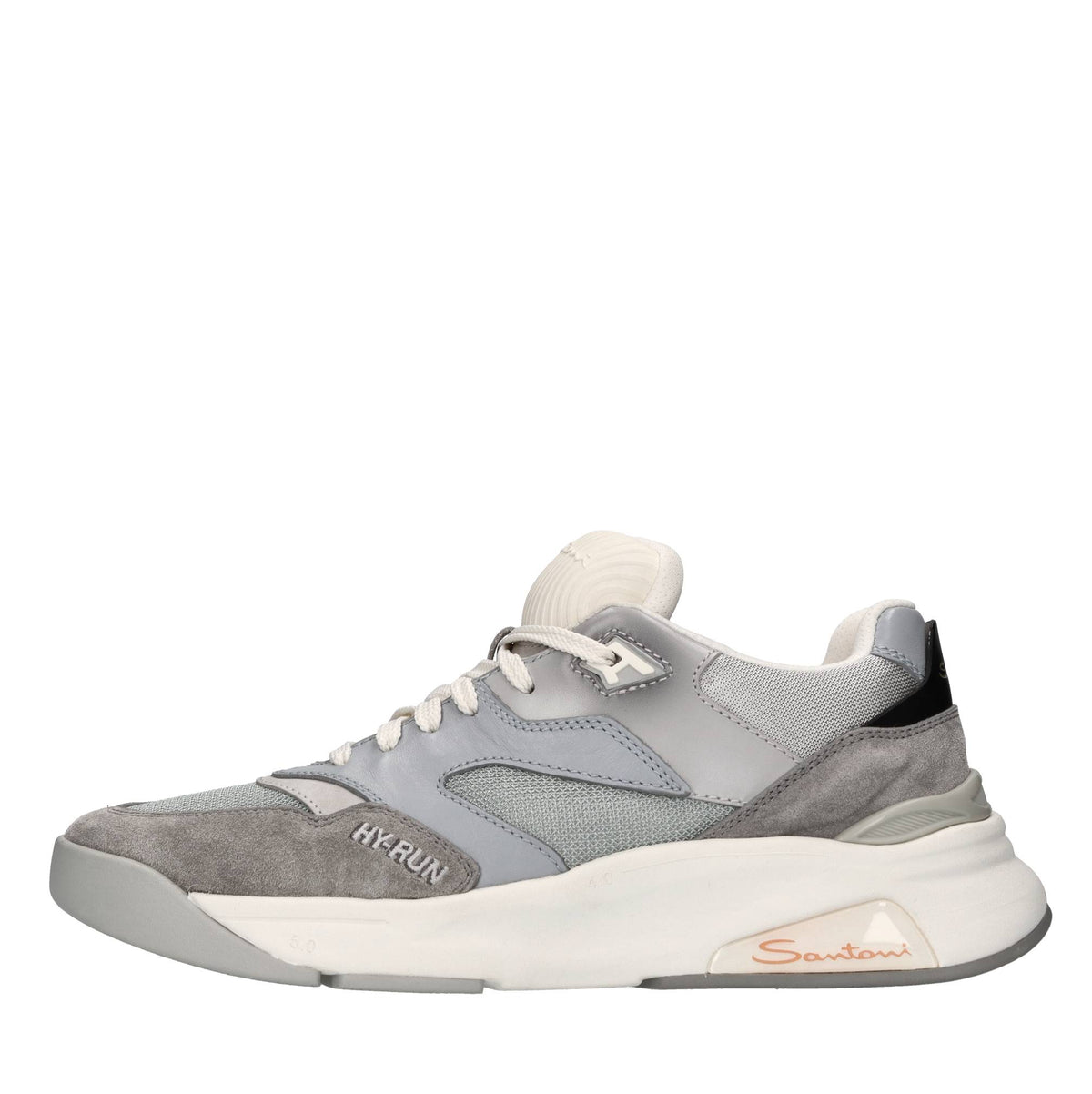 Sneakers in pelle,camoscio e tessuto 