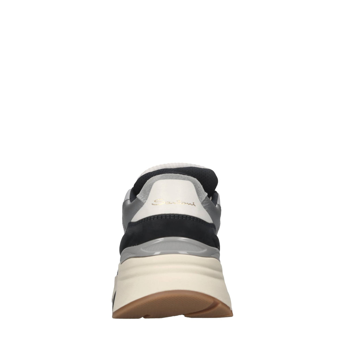 Sneakers in pelle camoscio e tessuto 