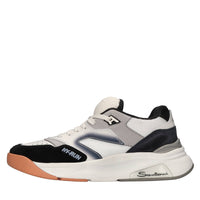 Sneakers in pelle camoscio e tessuto 