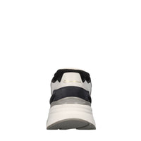 Sneakers in pelle camoscio e tessuto 