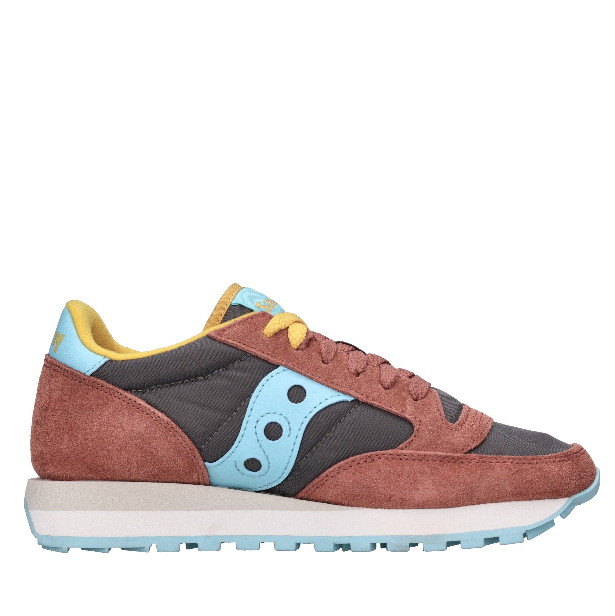 Sneakers in camoscio e tessuto 