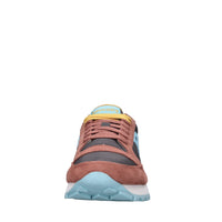 Sneakers in camoscio e tessuto 