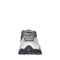 Sneakers in pelle e tessuto 