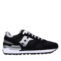 Sneakers in camoscio e tessuto 