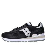 Sneakers in pelle e tessuto 