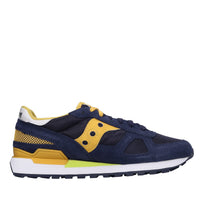 Sneakers in camoscio e tessuto 