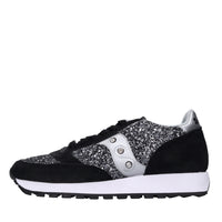 Sneakers in camoscio, tessuto e glitter 