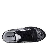 Sneakers in camoscio, tessuto e glitter 