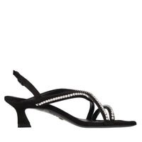 Sandali in camoscio e strass 