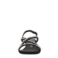 Sandali in camoscio e strass 