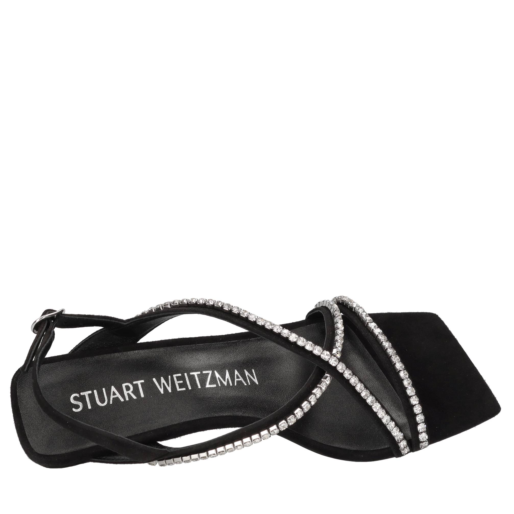 Sandali in camoscio e strass 