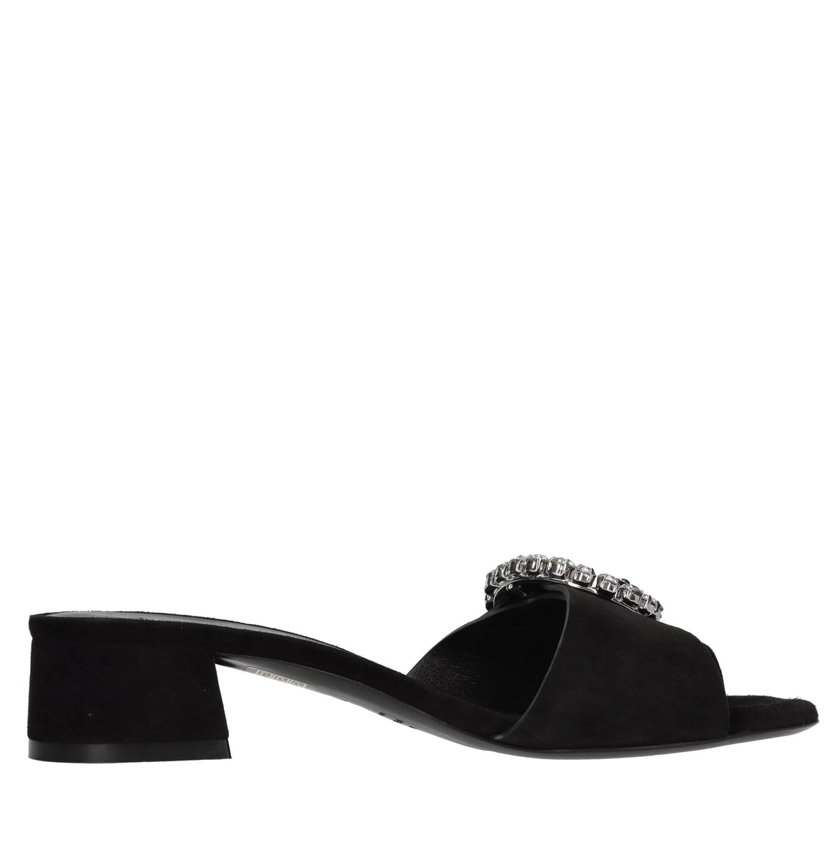 Mules in camoscio e strass 