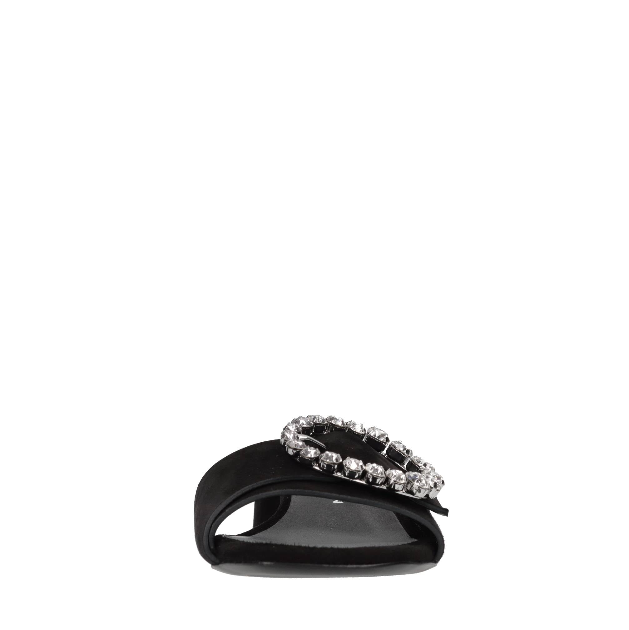Mules in camoscio e strass 