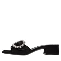 Mules in camoscio e strass 