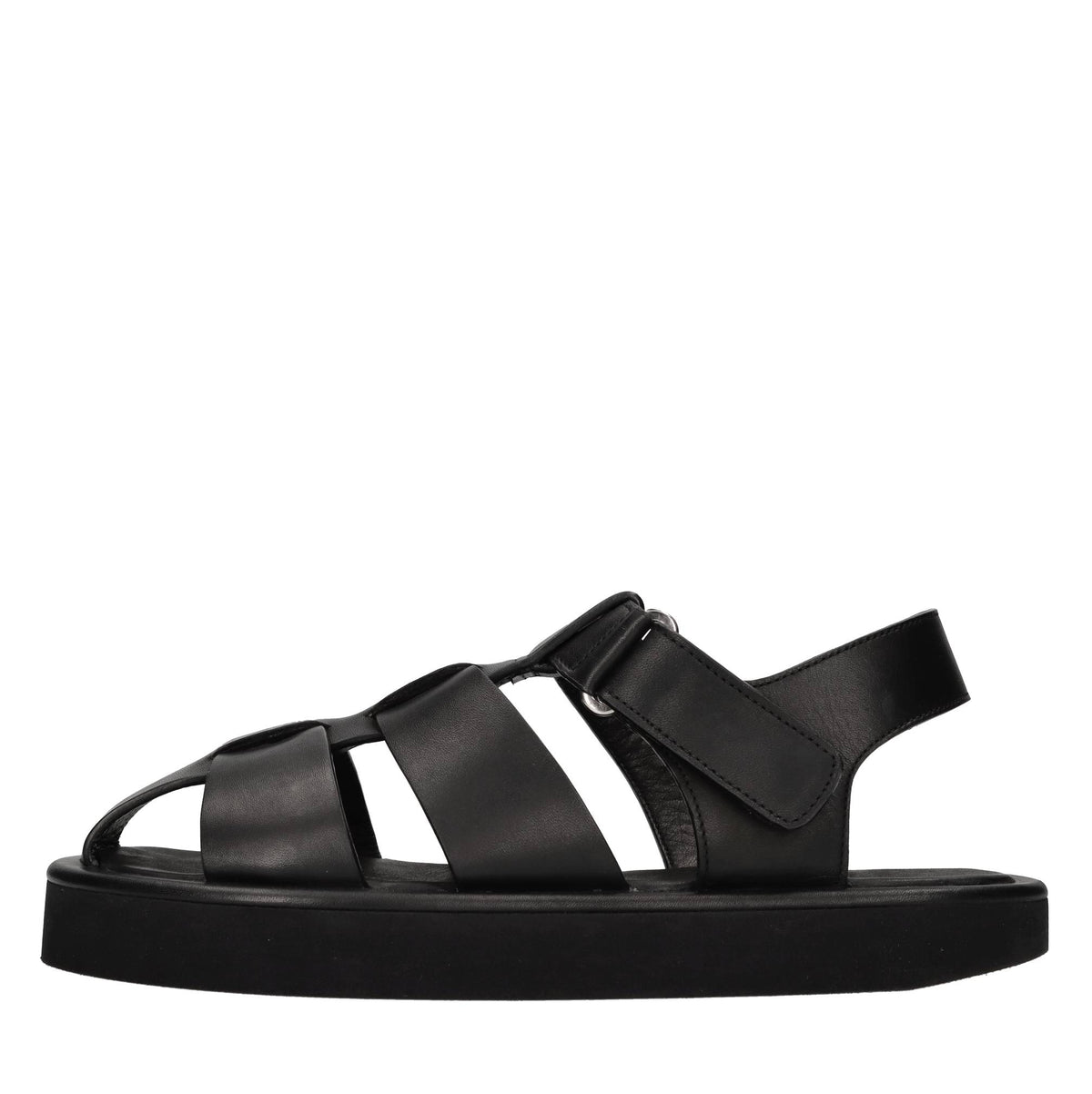 Sandali flat in pelle 