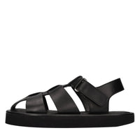 Sandali flat in pelle 