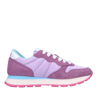 Sneakers in camoscio e tessuto 