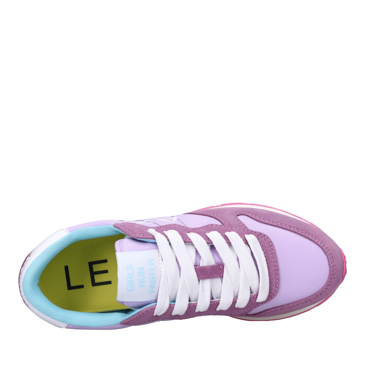 Sneakers in camoscio e tessuto 