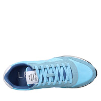 Sneakers in camoscio e tessuto 