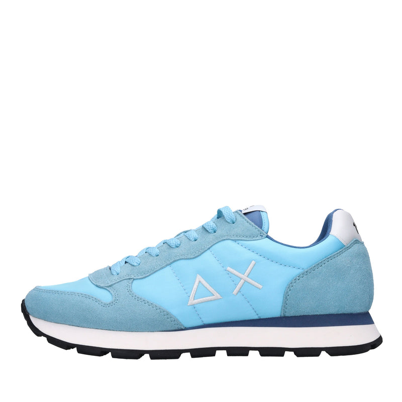 Sneakers in camoscio e tessuto 