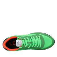 Sneakers in camoscio e tessuto 