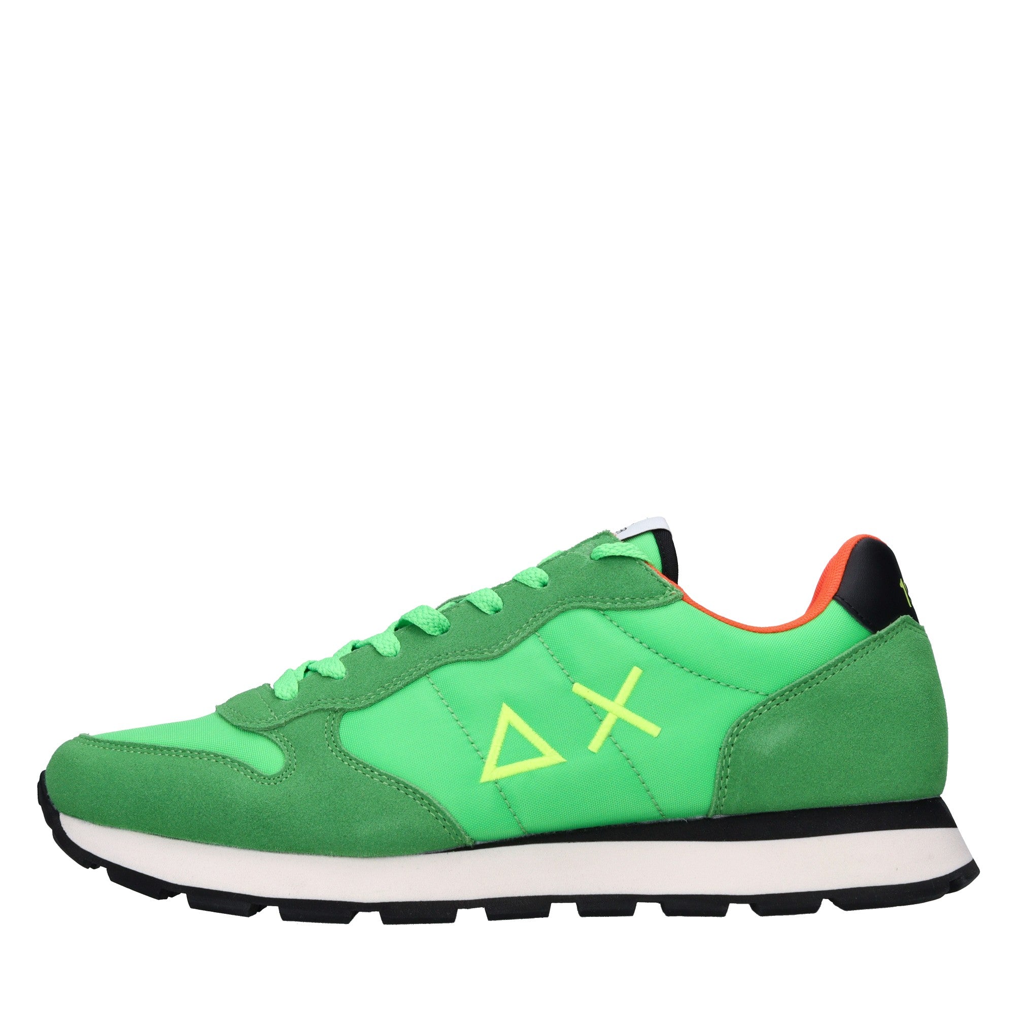 Sneakers in camoscio e tessuto 