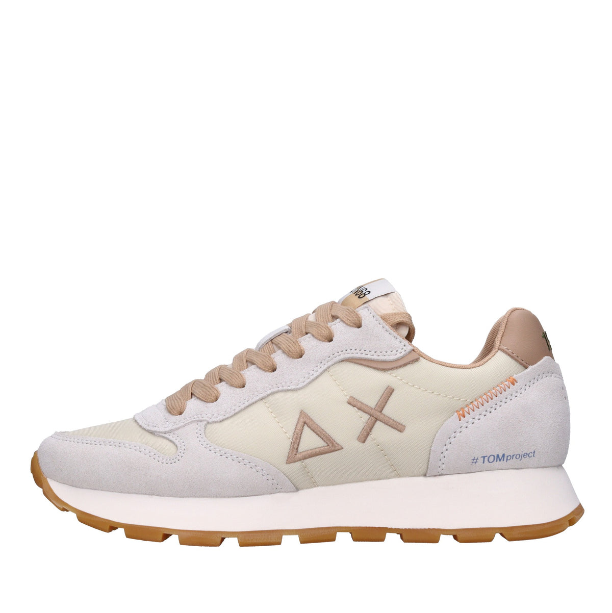 Sneakers in camoscio e tessuto 