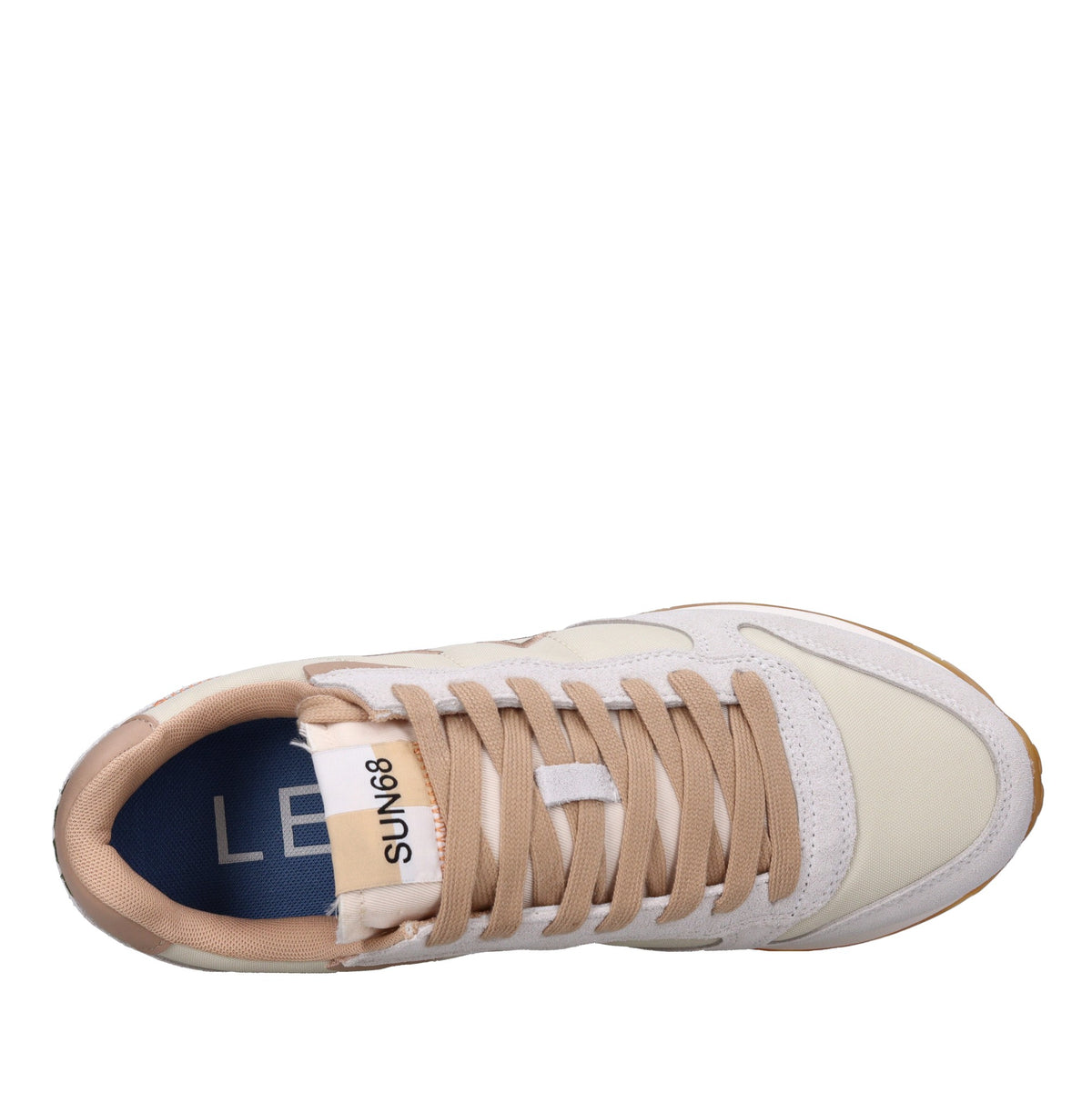 Sneakers in camoscio e tessuto 