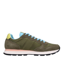 Sneakers in camoscio e tessuto 