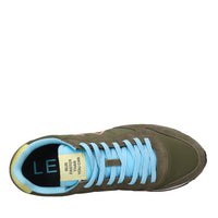 Sneakers in camoscio e tessuto 
