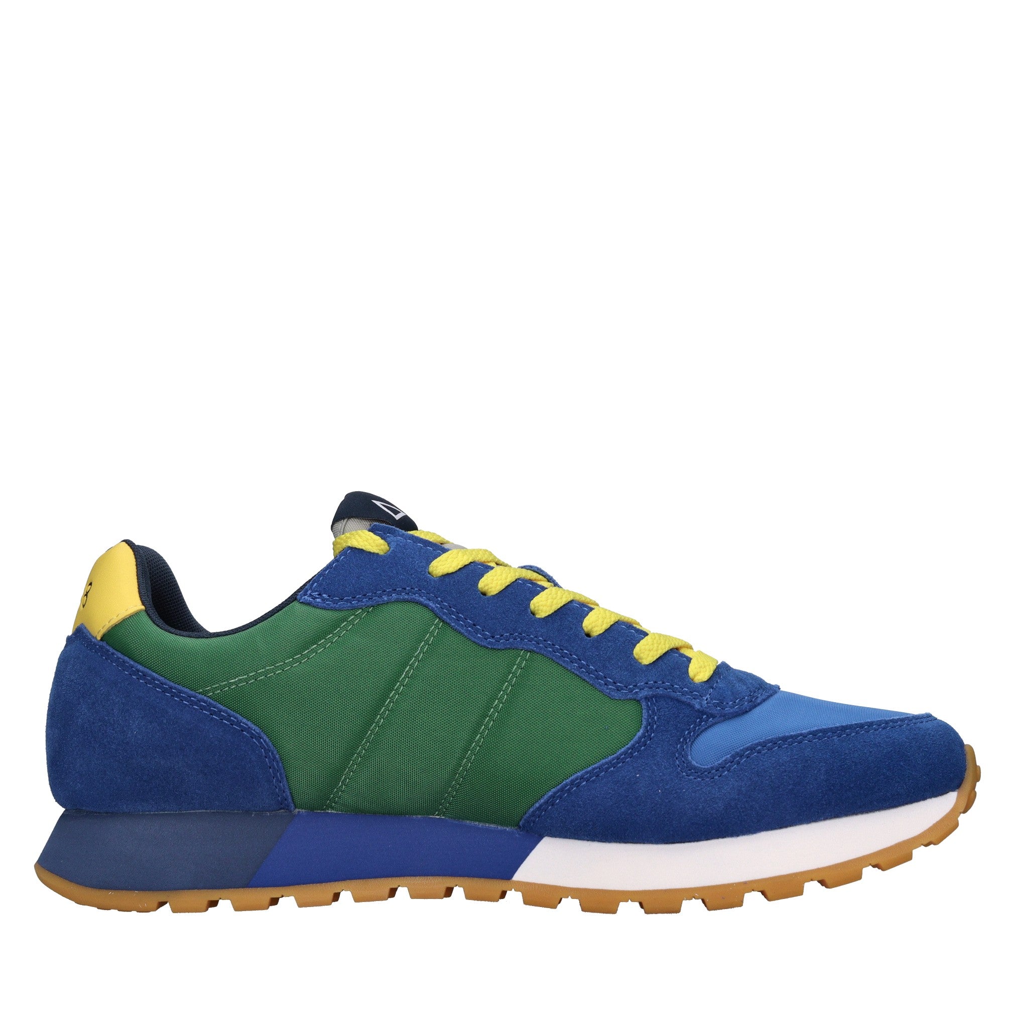 Sneakers in camoscio e tessuto 