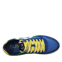 Sneakers in camoscio e tessuto 