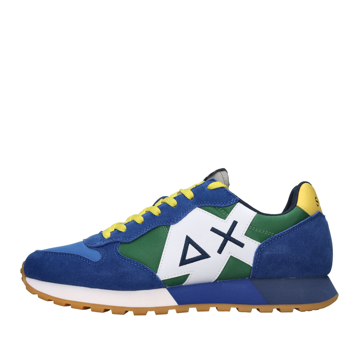 Sneakers in camoscio e tessuto 
