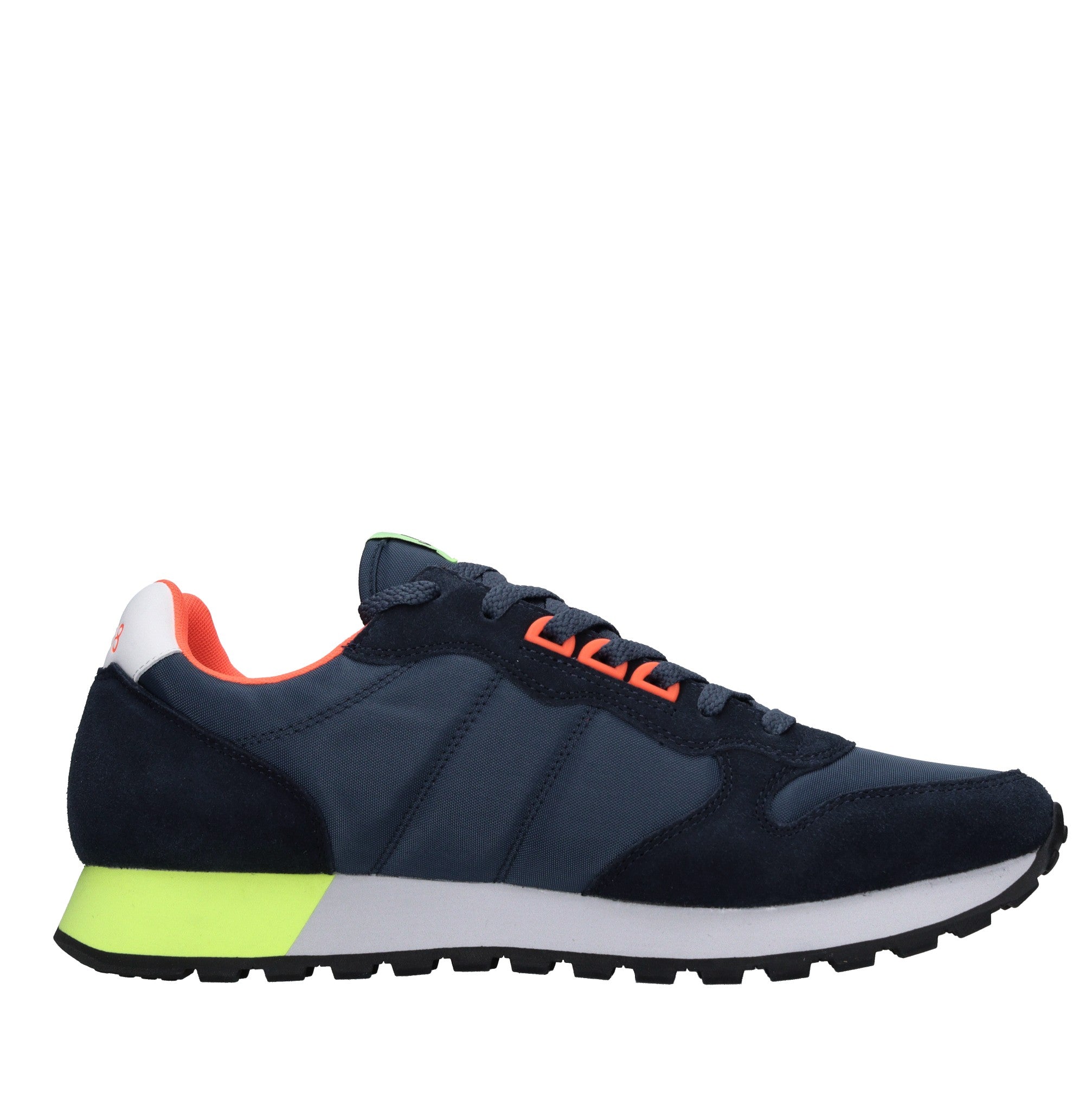 Sneakers in camoscio e tessuto 