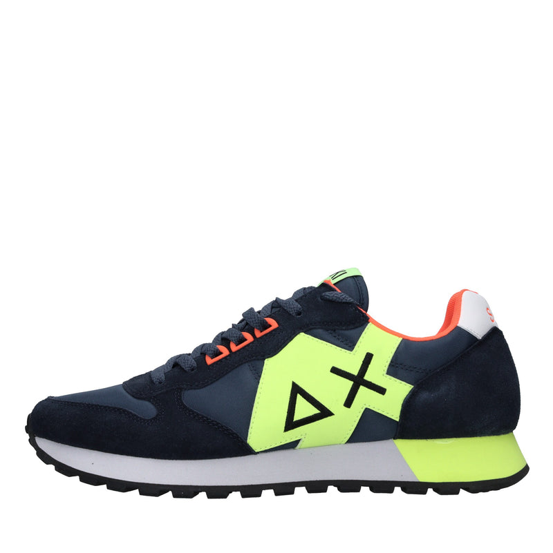 Sneakers in camoscio e tessuto 