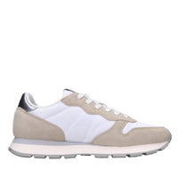 Sneakers in camoscio e tessuto 