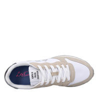Sneakers in camoscio e tessuto 
