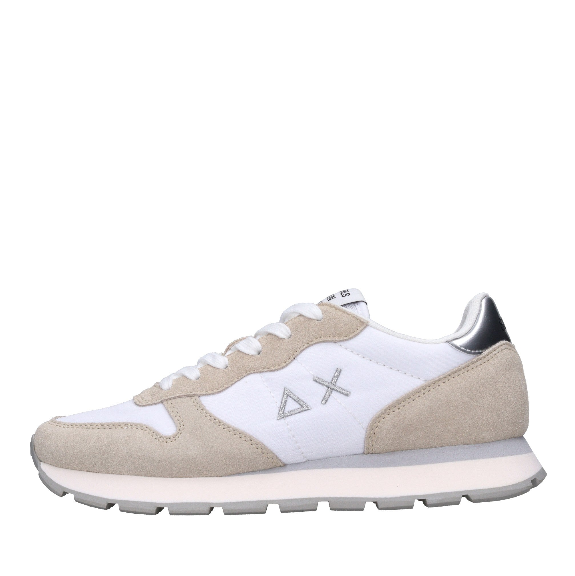 Sneakers in camoscio e tessuto 