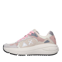 Sneakers in camoscio e tessuto 