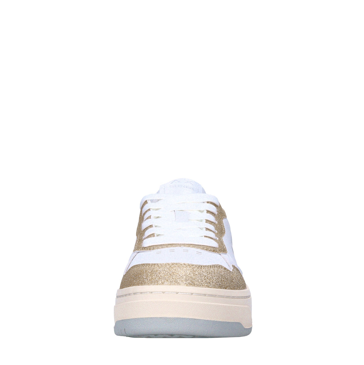 Sneakers in glitter e pelle 