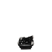 Ballerine slingback Grid in camoscio con applicazione di specchietti 