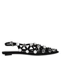Ballerine slingback Grid in camoscio con applicazione di specchietti 