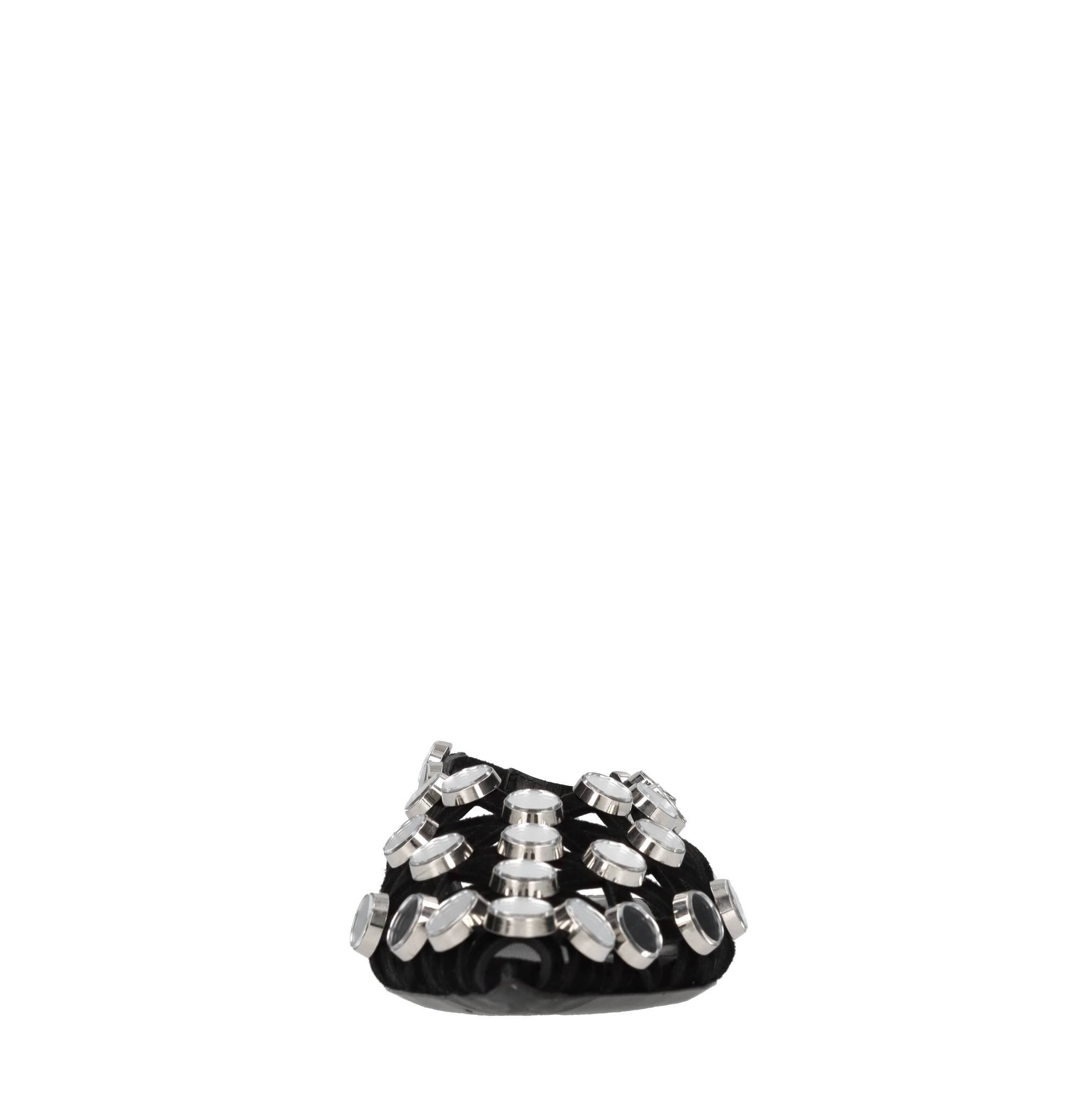 Ballerine slingback Grid in camoscio con applicazione di specchietti 