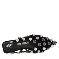 Ballerine slingback Grid in camoscio con applicazione di specchietti 
