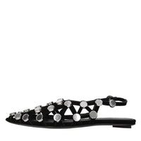 Ballerine slingback Grid in camoscio con applicazione di specchietti 