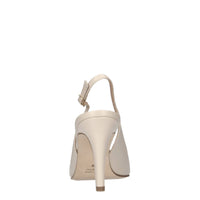 Décolleté slingback in pelle 
